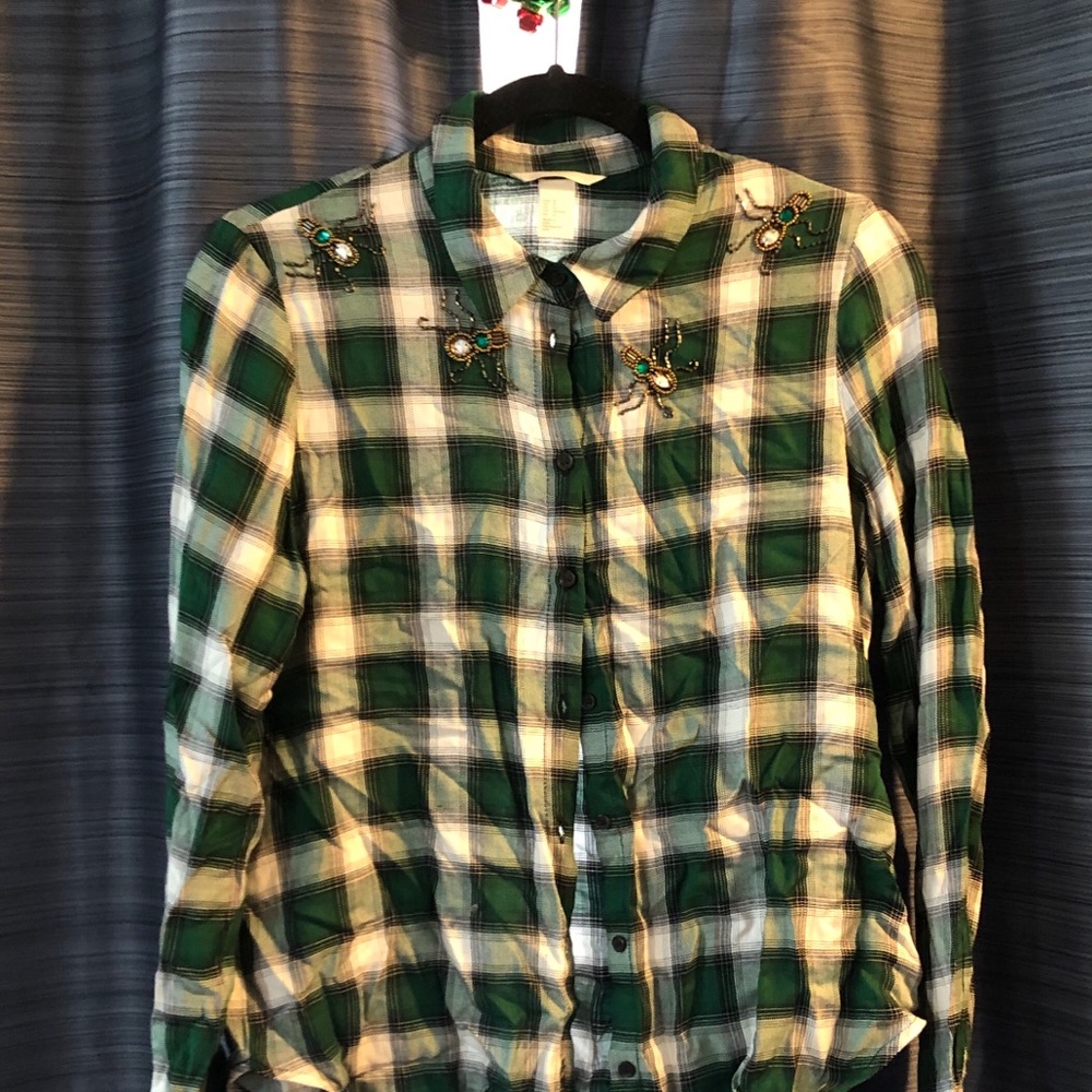 Super cute shirt with beaded embellishments